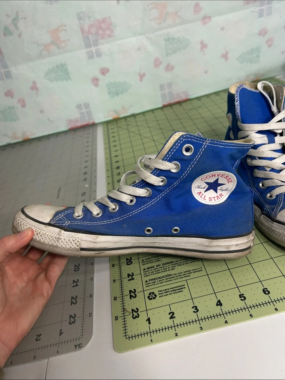 Blue High Top Converse